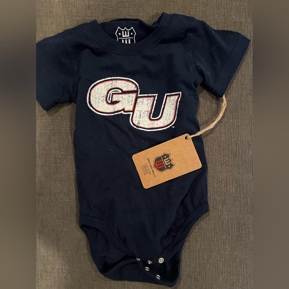 NWT. Gonzaga baby onesie.